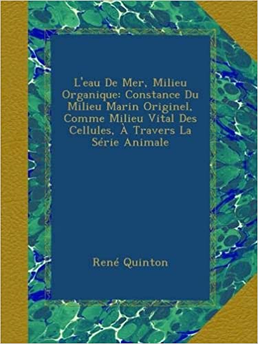 L'eau de Mer - Milieu Organique