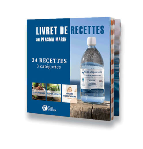 Livret de recettes sur fond blanc